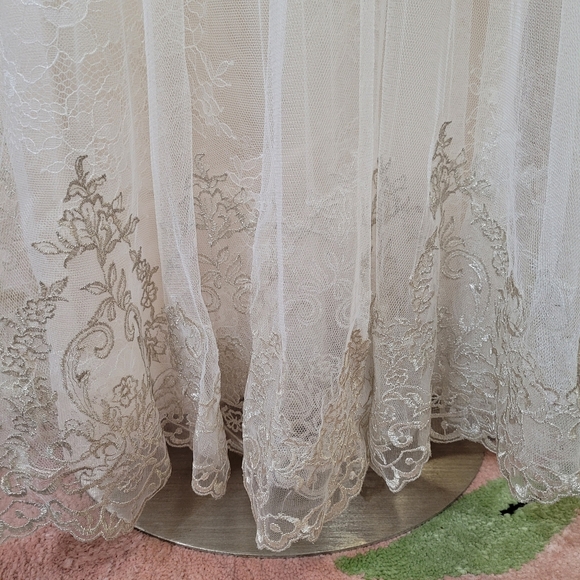 Justin Alexander Empire Waist Beaded English Net Cage Bridal Gown STYLE 8871 - Picture 8 of 14